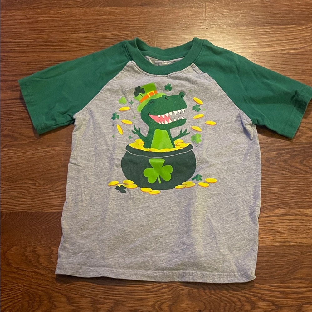 St. Patrick’s Day dinosaur t-shirt